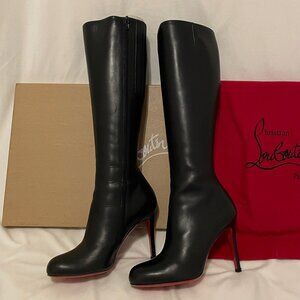 Christian Louboutin - Leather Simple Botta 100 Calf VIP Knee Boots